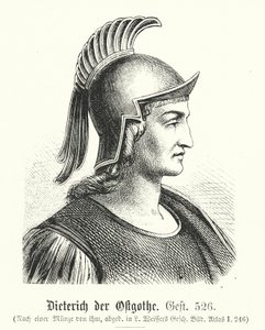 Osztrogót Dieterich, 454-526, Theodoric (metszet) alkotó: (after) German School