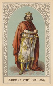 III. Henrik, szent római császár (színes litográfia)
