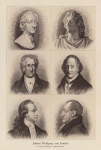 Johann Wolfgang von Goethe, német költő és drámaíró (litho) alkotó: (after) German School