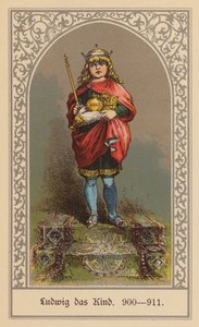 Gyermek Lajos, Kelet-Franciaország királya (színes litográfia) alkotó: (after) German School
