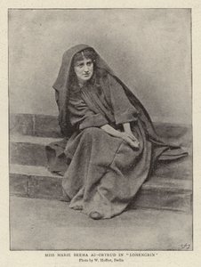 Marie Brema kisasszony Ortrud szerepében a "Lohengrin"-ben (fekete-fehér fotó) alkotó: (after) German photographer
