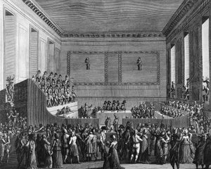 A francia forradalom háborúja és a forradalomellenes mozgalmak: Antoine Quentin Fouquier de Tinville, dit Fouquier Tinville (1746-1795), a Forradalmi Bíróság bírája a Köztársaság 3. virági évének 12. napján (1795. május 1.). Berthaut metszete Girardet nyom