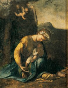 Cigánylány, Antonio Allegri, Correggio néven ismert (1489-kb. 1534), olaj, fa, 49x37 cm