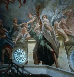Antonio Allegri Da Correggio (1489-1534) apostol figurája, a pármai székesegyház kupolájának freskóinak részlete alkotó: (c.1489 1534) Correggio