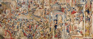 A trójai háború: Trója pusztulása, 1470 körül (szőttes)