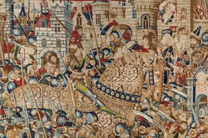 A trójai háború: Trója pusztulása, 1470 körül (szőttes)