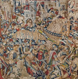 A trójai háború: Trója pusztulása, 1470 körül (szőttes)