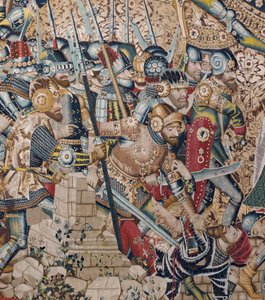 A trójai háború: Trója pusztulása, 1470 körül (szőttes)