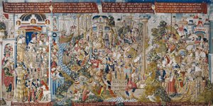 A trójai háború: Helen megerőszakolása, 1470 körül (kárpit)