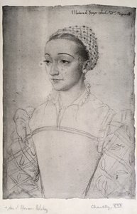 Marguerite de France (1523-74) (ceruza, papír) alkotó: (studio of) Clouet