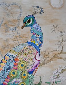 Büszke páva alkotó: Marys Watercolors