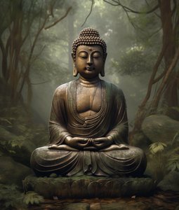 A spirituális buddhista dekoráció, békés meditáció, fali művészeti nyomatok igény szerint alkotó: F. Abderrahim