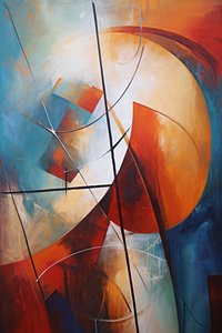 Shapes and Lines Absztrakt művészet, vászon és fali keret nyomtatás igény szerint alkotó: F. Abderrahim