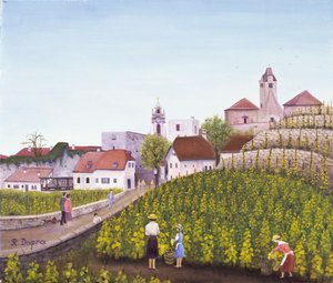 Szőlőszüret Dürnsteinben