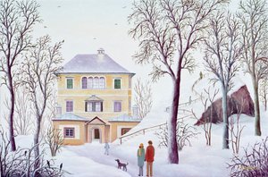 Hellbrunn havi palota télen alkotó: Regine Dapra