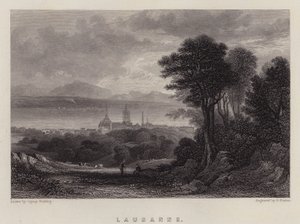 Lausanne (színes litó) alkotó: A.V. Copley (after) Fielding