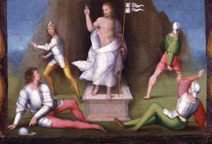 A feltámadás - egy predella részlete alkotó: A.  Piccinelli