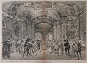 Illusztrációk Pietro Mascagni Le Maschere című operájához a milánói Teatro alla Scala előadásához alkotó: A. (after) Bonamore