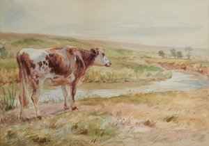 Táj a folyóval és a tehénnel alkotó: A Brown