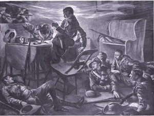 A Comptons Horse két emberének meggyilkolása levélírás közben, illusztráció az After Pretoria: The Guerilla War, 1902-ből