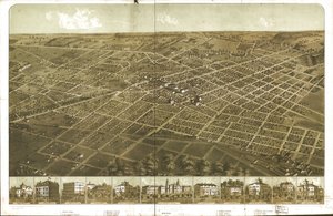 Adrian, Michigan 1866. LOC 73693418 alkotó: A.; Chicago Lithographing Co. Ruger