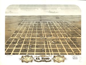 El Paso városának madártávlati képe, Woodford megye, Illinois 1869. LOC 73693355