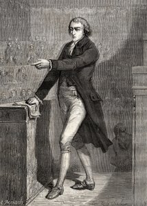Jean-Baptiste Louvet de Couvrai, H. de la Charlerie metszete, Louis Blanc (1811-82) "Histoire de la Revolution Francaise" című művéből