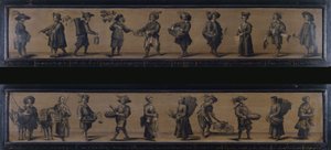 Les Cris de Paris, 1634-ben (olaj, fa) alkotó: A. Doy