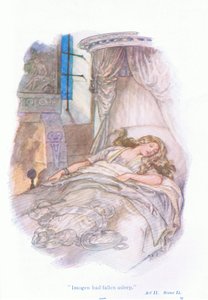 Imogen elaludt (Cymbeline), a Tales from Shakespeare pubból. a Ward Lock & Co Ltd