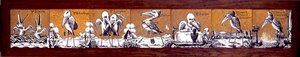Csempepanel, 1876 körül (vegyes technika) alkotó: A. Masson