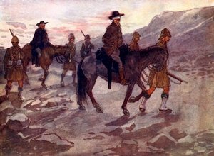 A búr vezetőknek bekötötték a szemüket, és a Fekete Őrség katonái őrizték őket, 1902, 1905.