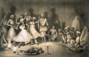 Nautch Girls tánca, kocsma. 1858.
