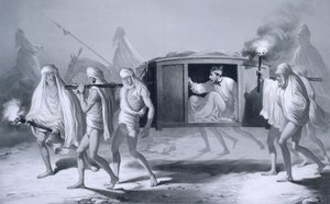 Indiai stílusú heverő a Punjabban, Loudiana és Amritsar között, 1859.
