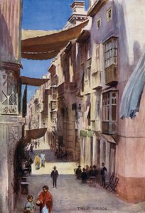 Egy utca Murciában (színes litó) alkotó: A. Trevor Haddon