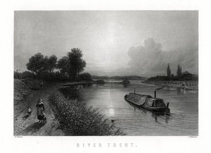 A Trent folyó, Anglia, 1883.