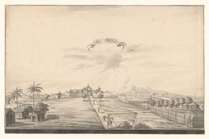 Kilátás a Salatiga-erődre Salatiga (cím a tárgyon)