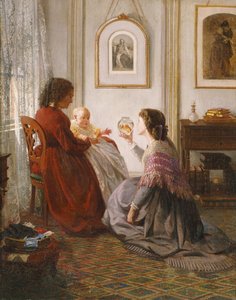 A Shattuck család nagymamával, anyával és babával, 1865