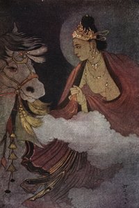 Sziddhárta herceg távozása, illusztráció a hinduk és buddhisták mítoszaiból, Nivedita nővér és Ananda Coomaraswamy