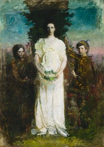 Gyermekeim Mary, Gerald és Gladys Thayer, kb. 1897. alkotó: Abbott Handerson Thayer