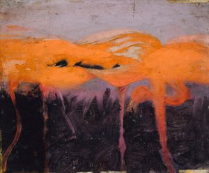 Vörös flamingók, tanulmány a Concealing Coloration in the Animal Kingdom című könyvhez alkotó: Abbott Handerson Thayer