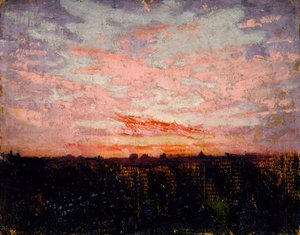 Napkelte vagy napnyugta, tanulmány könyvhöz, Színezés elrejtése az állatvilágban, kb. 1905-1909. alkotó: Abbott Handerson Thayer
