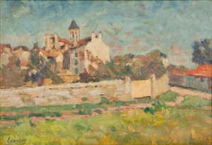 Paysage (olaj, vászon) alkotó: Abel Lauvray