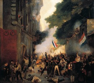 Az 1830-as forradalom epizódja, július napja: A Babylon Street-i laktanya támadása július 29-én alkotó: Abel Lordon
