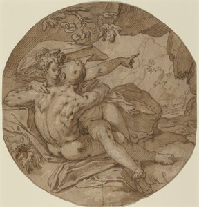 Acis és Galatea, 1590 körül (toll és tus)
