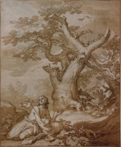 Keresztelő János a vadonban alkotó: Abraham Bloemaert