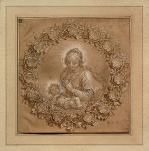 Madonna a gyermek Jézussal egy Tondóban alkotó: Abraham Bloemaert