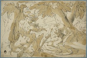 Merkúr és Argus alkotó: Abraham Bloemaert