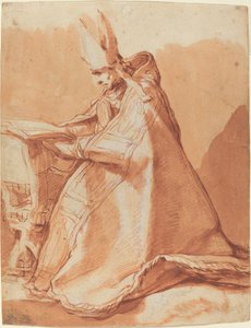 Ülő püspök alkotó: Abraham Bloemaert