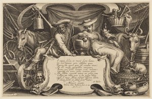 Címlap, "A parasztház és a táj sorozat" alkotó: Abraham Bloemaert