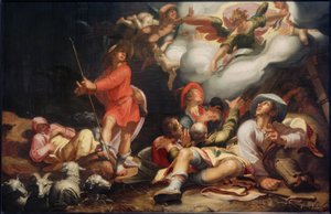 Angyali üdvözlet a pásztoroknak alkotó: Abraham Bloemaert